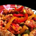Emincé de poulet aux 3 poivrons à l'Actifry !