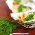 Huîtres gratinées au sabayon de champagne