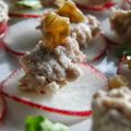 Canapé de radis et thon crémeux - recette 180°C