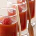 Gaspacho de poivrons et framboises