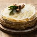 Gâteau de crêpes ananas et chantilly