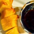 Brochettes d'ananas, sauce coco épices
