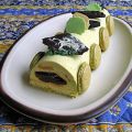 Bûche biscuit à la pistache, mousses pistache[...]