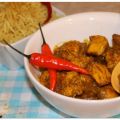 Poulet au curry et au piment, recette indienne,[...]