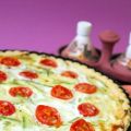 TARTE AU CHÈVRE FRAIS COURGETTE ET TOMATE CERISE