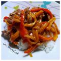 Bœuf sauté aux poivrons, Recette Ptitchef