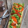 Tarte graines de lin, curry et légumes d'automne
