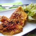 Omelette lardons-poivron