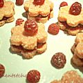 financier à la rose et à la framboise