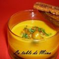 Veloutée de courges et ses mouillettes au pain d