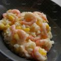Recette de salade de riz aux crevettes et coco