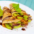 Crêpes chocolatées au kiwi
