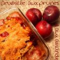 Délicieux crumble aux prunes et aux amandes