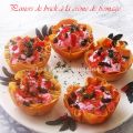 Paniers de brick à la crème de fromage