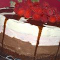 Gâteau mousse chocolat framboise