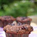 Muffins au chocolat et aux bleuets