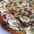 Tarte fine courgette, feta et miel.