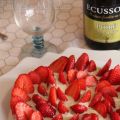Tarte aux fraises sur sablé Breton