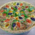 Tarte au thon, poivrons, tomates et ciboulette,[...]