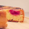Gâteau renversé aux framboises