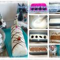 Bûche Chocolat blanc coco et cassis