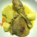 Pintade à la crème safranée et ses topinambours