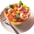 Salade : Crevettes, avocat, pamplemousse