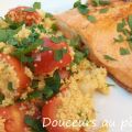 Truite citronnée et semoule aux tomates cerises