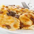 Ravioles au fromage sauce champignons