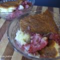 Pouding fraises et rhubarbes