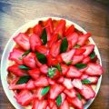 Tarte aux fraises à la menthe