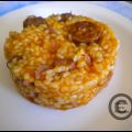 Risotto aux chorizos, merguez et lardons
