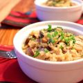 Risotto au champagne et aux champignons sauvages