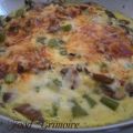 Frittata aux asperges et aux champignons