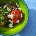 Salade d'hiver # Lentilles, tomates rôties,[...]
