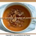 Potage aux carottes, tomates et pommes de terre