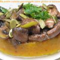 Purée de potiron et poêlée de champignons