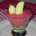 Crème de betteraves sur tartare de concombre et[...]