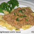 Boeuf stroganoff économique