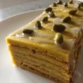 Mini cake moelleux pistache framboise