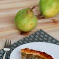 Tarte aux poires, crème d'amandes et sésame noir