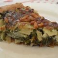 Quiche aux bettes, roquefort et raisins secs,[...]