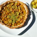 Tarte aux mirabelles et pistaches