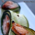 Brochettes de saumon/courgettes et salade de[...]