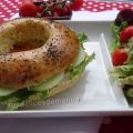 Bagels au saumon fumé et concombre