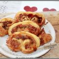 Palmiers au jambon fromage et oignon