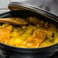 Tajine de saumon au safran