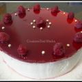 Gateau miroir: mousse au chocolat et framboises[...]