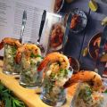Verrines aux crevettes , estragon et pomme verte