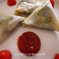 Samossas d'épinards au chèvre